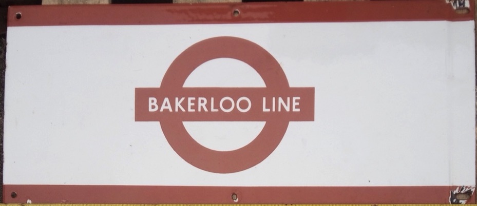 BAKERLOO LINE ENAMEL SIGN  available